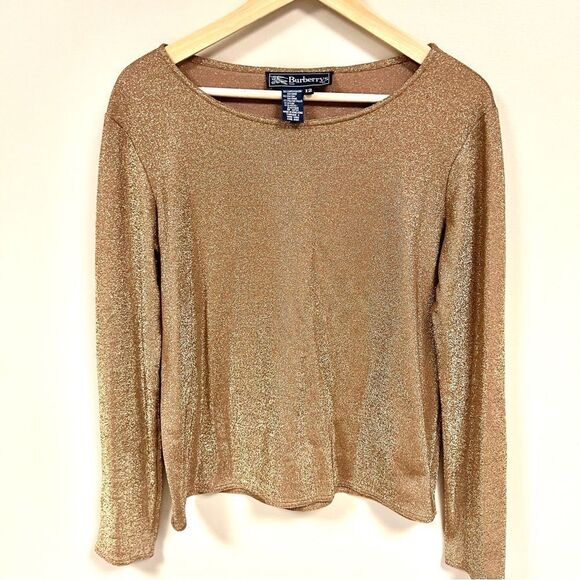 Burberry vintage rose gold shimmer top. Size 12 - Picture 1 of 5